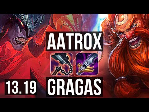 AATROX vs GRAGAS (TOP) | 2.1M mastery, 1200+ games, 6 solo kills, 8/1/1 | EUW Master | 13.19