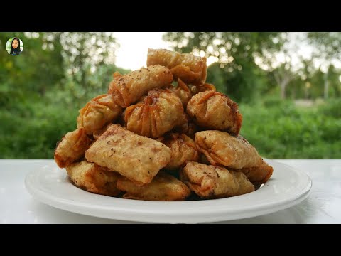 Crispy Fried Wonton Recipe | Deep-Fried Wonton with Shrimp and Pork | Dessert with Anuch