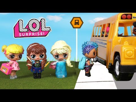 LOL Frozen Family Goes to Barbie School with Baby Goldie & Punk Boi