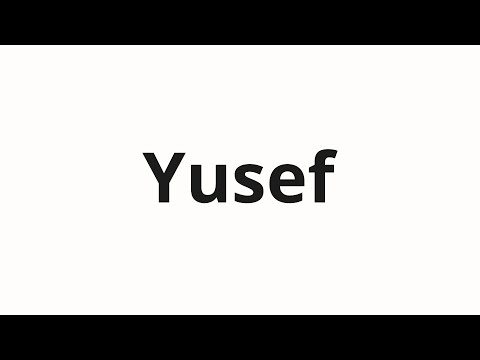 How to pronounce Yusef