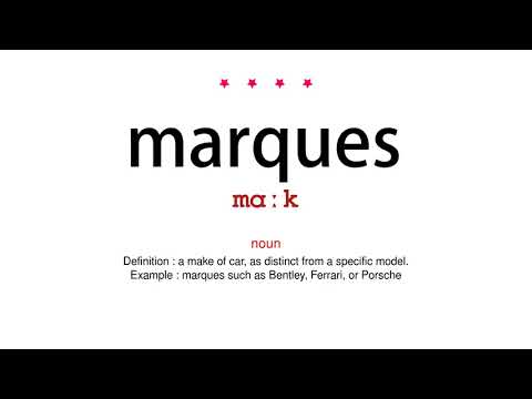 How to pronounce marques - Vocab Today