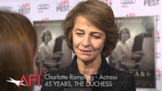 Video trailer för Charlotte Rampling on the Red Carpet at AFI FEST presented by Audi