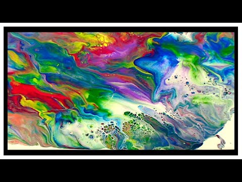 Fluid Art/Acrylic Pour Video using the Dutch Pour technique and Chakra colours. Plentiful