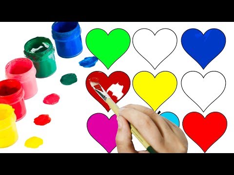 Parmak Ailesi İngilizce Kalp Boyama Renkleri Öğreniyorum ABC Öğreniyorum