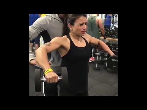 fitness trainer train to  a women