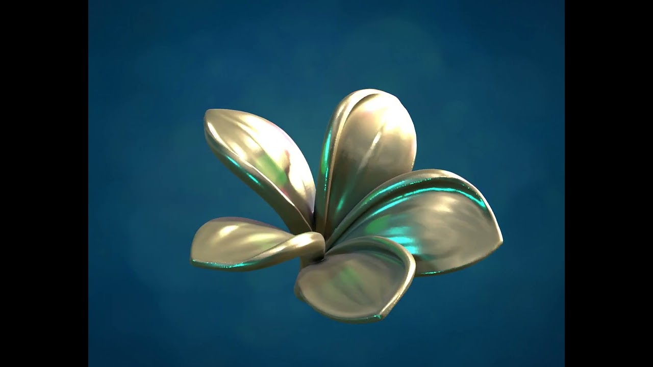 Plumeria Flower 3D Print Model