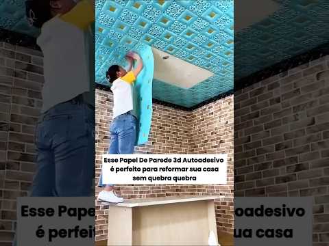Look how amazing this adhesive wallpaper is! | Bargain Finds #shorts #shortsvideo #brazil