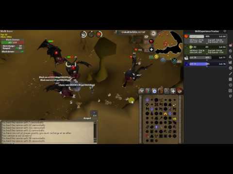 Cannoning black demon task in taverly dungeon OSRS