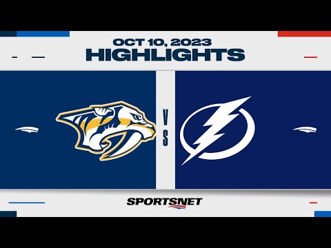 NHL Highlights | Predators vs. Lightning - October 10, 2023