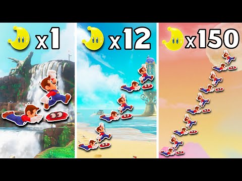 Mario Odyssey BUT with each moon Mario gets an extra jump