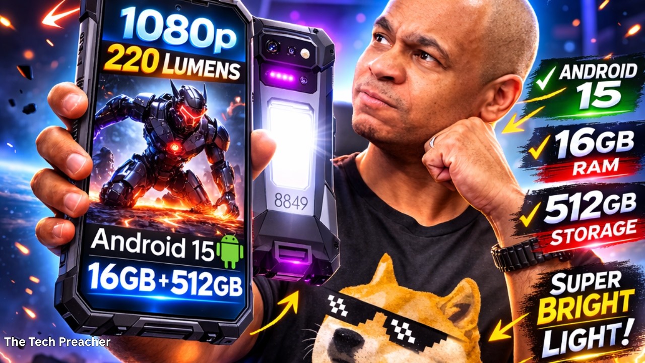 8849 Tank X Review : World's First 1080P Projector ON A RUGGED Smartphone