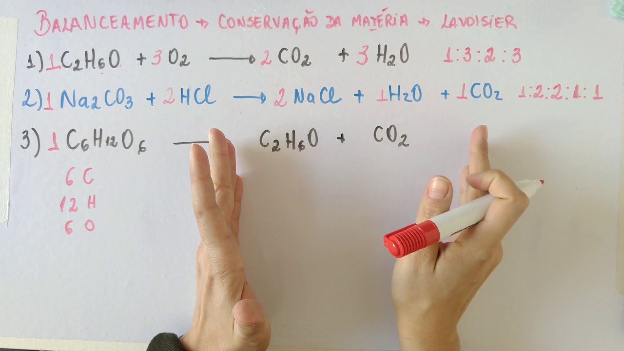 Balanceamento de reações químicas - exercícios de fixação - parte 1