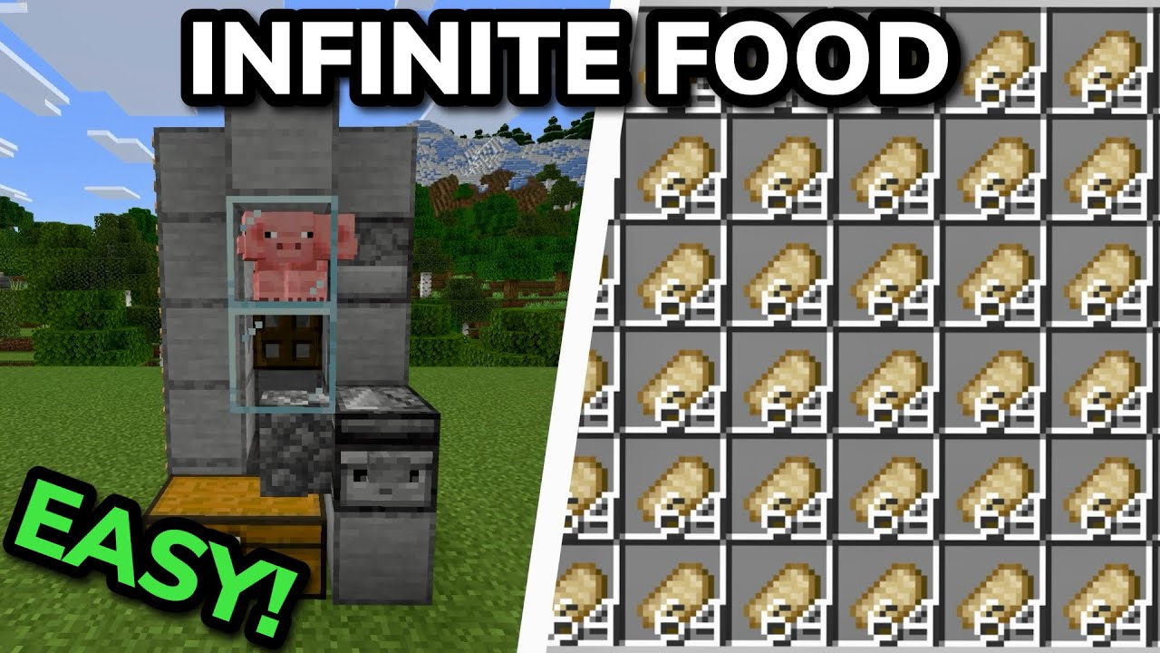 SIMPLE AUTOMATIC PIG FARM TUTORIAL for Minecraft Bedrock and Java