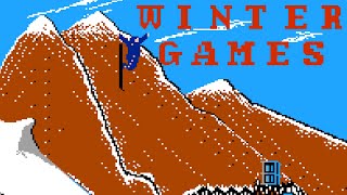 Winter Games (NES) video game port | full game session 🎮