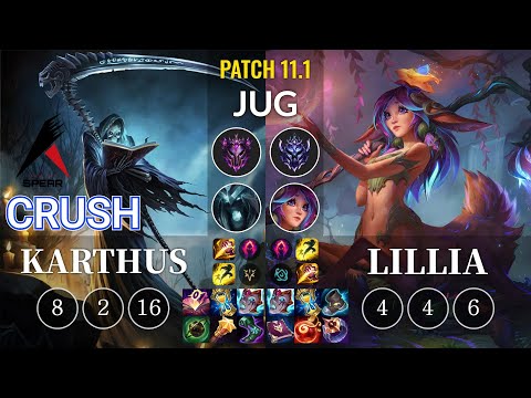 ASP Crush Karthus vs Lillia Jungle - KR Patch 11.1