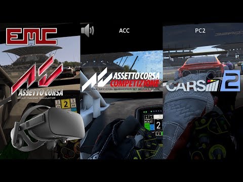 Assetto Corsa Competizione [VR] VS Assetto Corsa VS Project Cars 2 Comparison