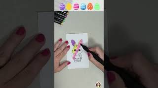 Coelhinho Colorido #shorts  #infantil #art #satisfying #satisfyingcolouring #ytshorts #pascoa
