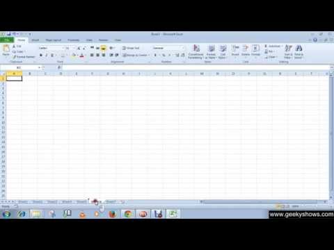 Microsoft Office Excel 2010 Reposition WorkSheets in a WorkBook