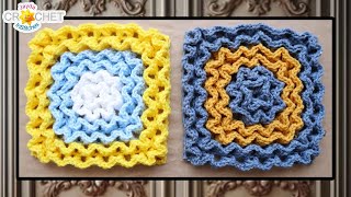 Fluted Granny Square - Granny's Magical Cupboard 2024 Calendar Blanket - November