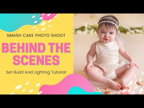 Smash Cakes For 1st Birthday / Cake Smash Photoshoot - Studio Photography Lighting Behind The Scenes