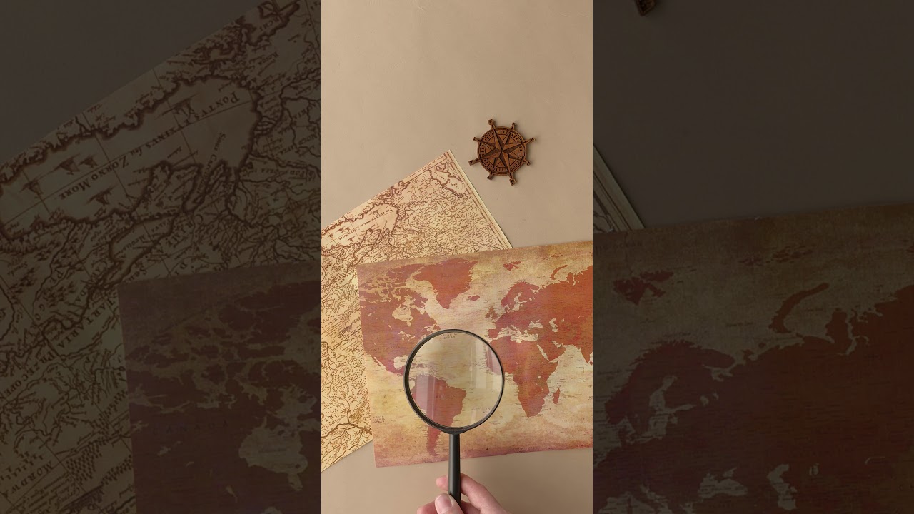 [Free Stock Video] Magnifying glass on the world map, travel concept #stockfootage #pexelo