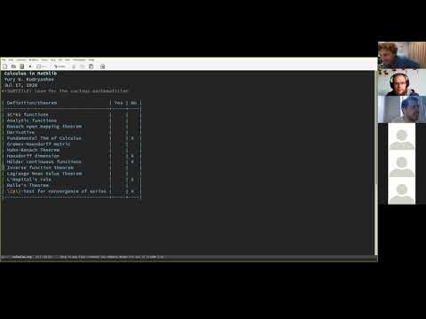 LftCM2020: Calculus and integration - Yury Kudryashov