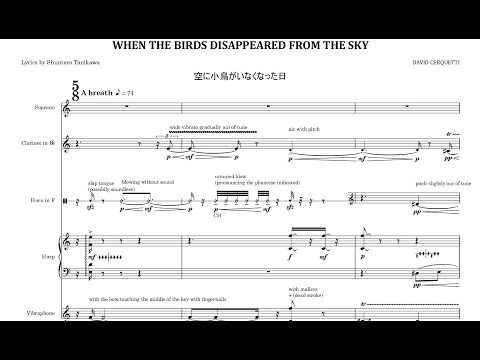 When The Birds Disappeared From The Sky - David Cerquetti (Performed by the MDI Ensemble).