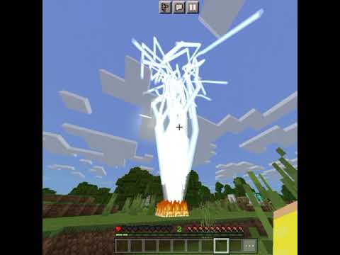 *😱😱*How to Make Lightning bolt In Minecraft | command block hack | #shorts