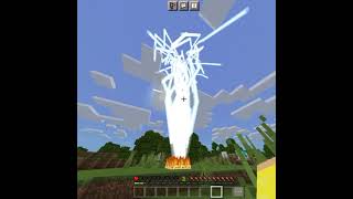 *😱😱*How to Make Lightning bolt In Minecraft | command block hack | #shorts