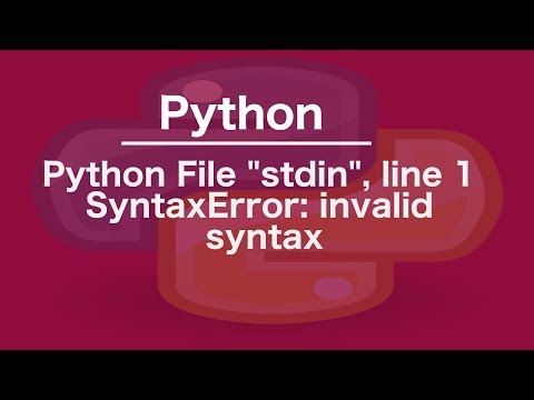 Syntax Error Example In Python