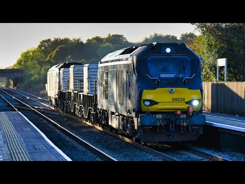 Direct Rail Services, Class 68, 68008 'Avenger' 68002 'Intrepid' #class68 #drs #freight #loco #train