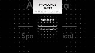 How to pronounce Acocogta