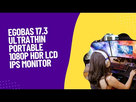 EGOBAS 17.3 Ultrathin Portable 1080P HDR LCD IPS Monitor