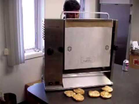 video 1, Toaster convoyeur Vertical à contact 1400Tranches/H