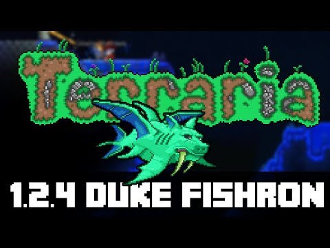Terraria 1.2.4 - Duke Fishron (NEW BOSS) FULL FIGHT! - ChippyGaming HD