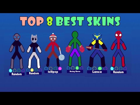 TOP 8 BEST SKINS in Supreme Duelist Stickman (Android, iOS Game)