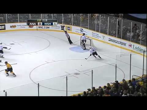 Francois Beauchemin monster hit on Mike Fisher (Oct 29, 2011)