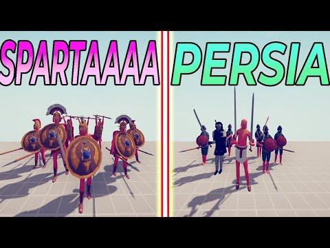 SPARTA TEAM vs PERSIA TEAM - Totally Accurate Battle Simulator | TABS