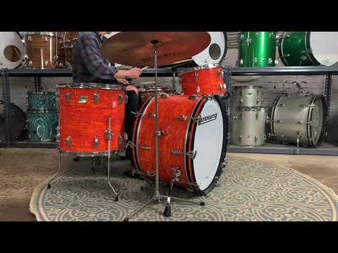 Ludwig “Mod Orange” 14x24 9x13 and 16x16 Drum Kit