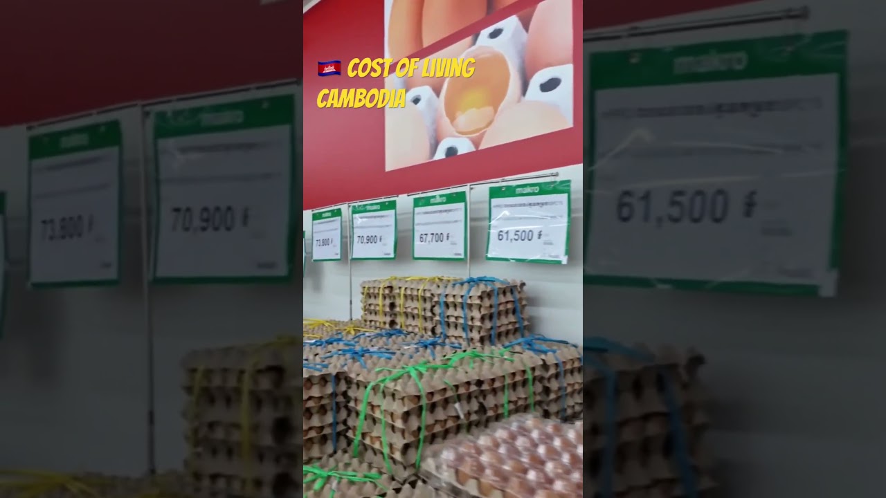 🇰🇭 Cost of Living #cambodia #groceries #eggs #costofliving #siemreap #expatlife