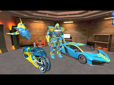 Shark Robot Car Game - Tornado Robot Bike Games 3d _ android gameplay