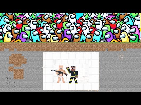 AMONG US TUSUNAMİ VS YER ALTI SIĞINAK! 🌊 - Minecraft