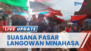 Jelang Pengucapan Syukur, Suasana Pasar Langowan Minahasa Ramai Diserbu Para Pengunjung