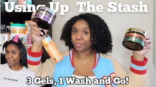 3 Gels, One Wash & Go | Using Up The Stash 🗑️
