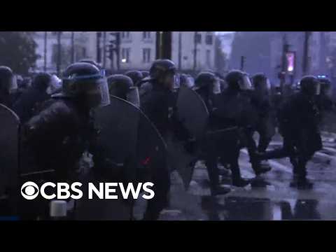 Paris police answer rioting, violence with force as Americans visit for Steelers-Saints game