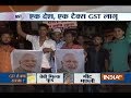 People celebrate as PM Modi and President launches GST at mid-night