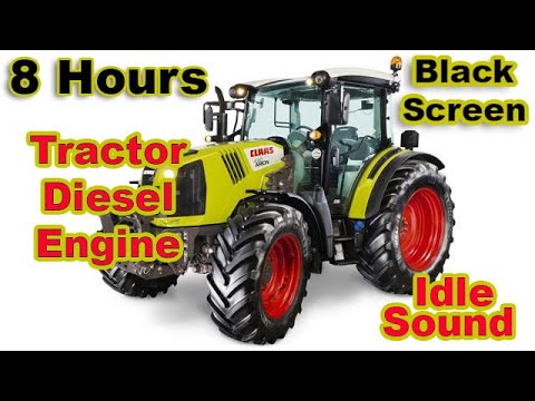8 Hours Claas Tractor Diesel Engine idle Sound, Black Screen, Sleep, Meditation, Relax, Dream, Study