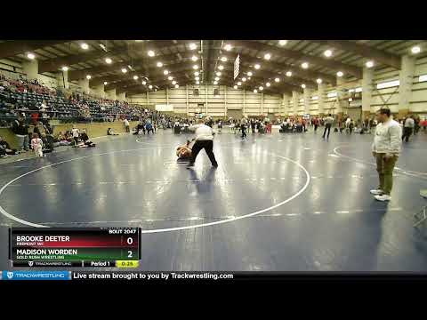 103 Lbs Quarterfinal - Madison Worden, Gold Rush Wrestling Vs Brooke Deeter, Fremont WC 370e