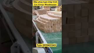 Máy phay Tuapi chép hình Cnc 4 trục Woodmaster 2 dao 2 chà nhám
