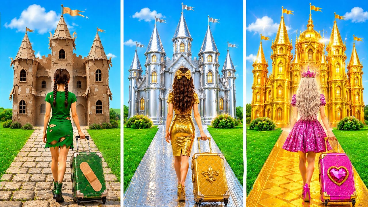 Cardboard vs Gold vs Silver Room Makeover Challenge by Multi DO Smile
